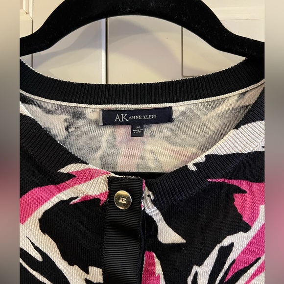 Anne Klein Black and pink cardigan - Picture 2 of 3
